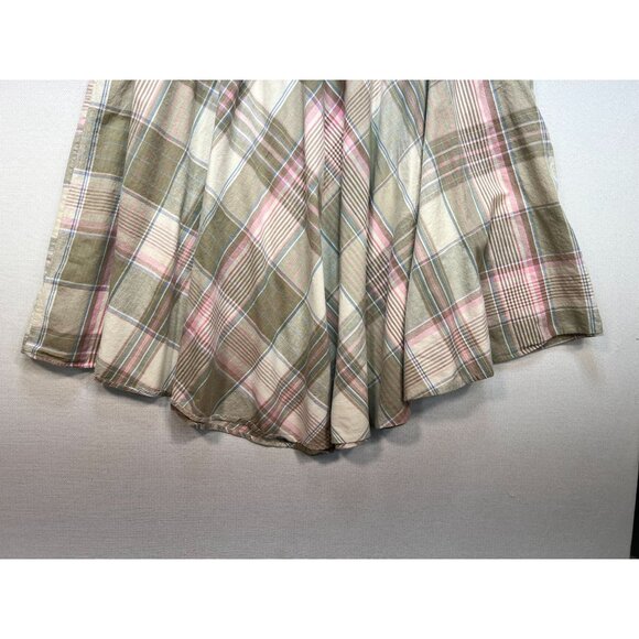JP Collections Pleated Preppy Skirt Womens 26 Brown Plaid Knee Length Retro 90s - Picture 11 of 11